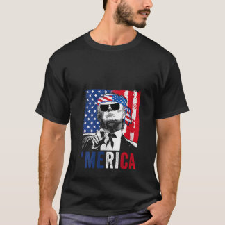T-shirt Femmes Merica 4 juillet Drapeau Américain Patrioti
