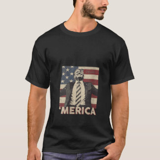 T-shirt Femmes Merica Trump USA Drapeau américain 4 juille