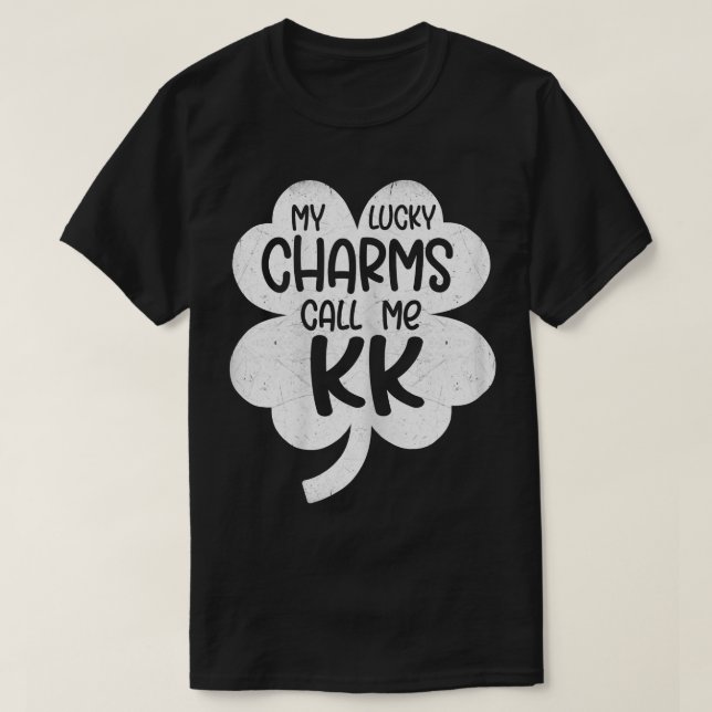 T-shirt Femmes Mes Charmants Chanceux M'Appelent Kk Jour d (Design devant)