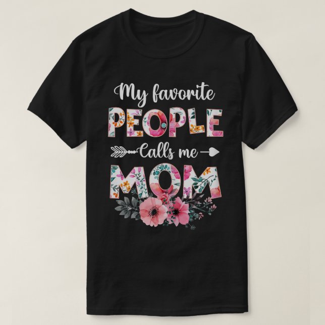 T-shirt FEMMES Mes Gens Favoris Me Appelle Maman Mère Moth (Design devant)