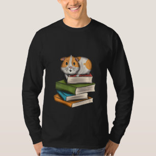 T-shirt Femmes mignonne Guinée Cochon Animaux Lecture Livr