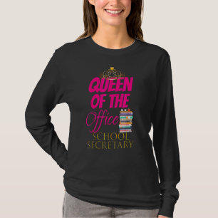 T-shirt Femmes Mignonne Reine Du Bureau Secrétaire De L'Éc