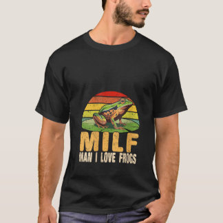 T-shirt FEMMES MILF Homme I Love Frogs V Cou