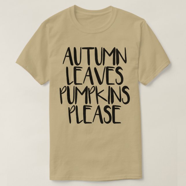 T-shirt Femmes Minimal Drôle Dire Automne Quitte Citrouill (Design devant)