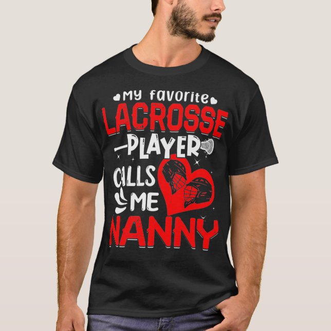 T-shirt Femmes Mon Joueur De Crosse Préféré M'Appelle Nann (Devant)