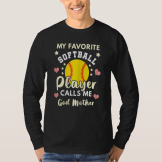 T-shirt Femmes Mon Joueur favori de softball m'appelle Die