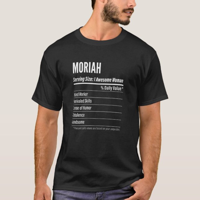 T-shirt FEMMES Moriah Éléments nutritionnels Taille du ser (Devant)