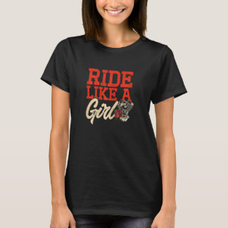 T-shirt Femmes Moto Femmes Moto Moto Vélo Graphique