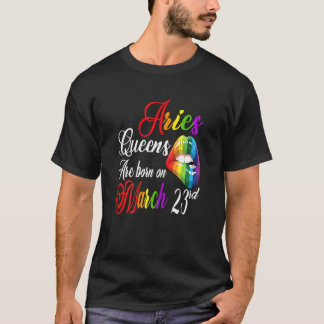 T-shirt Femmes Naissance Mignonne Reines Fille Née En Mars