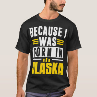 T-shirt Femmes Nées En Alaska États-Unis VNeck