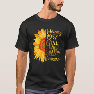 T-shirt Femmes Nées En Février 1957 65E Anniversaire 65 An