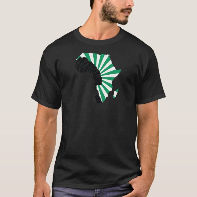 T-shirt Femmes Nigeria Drapeau Nigérian Afrique Carte Ethn (Devant)