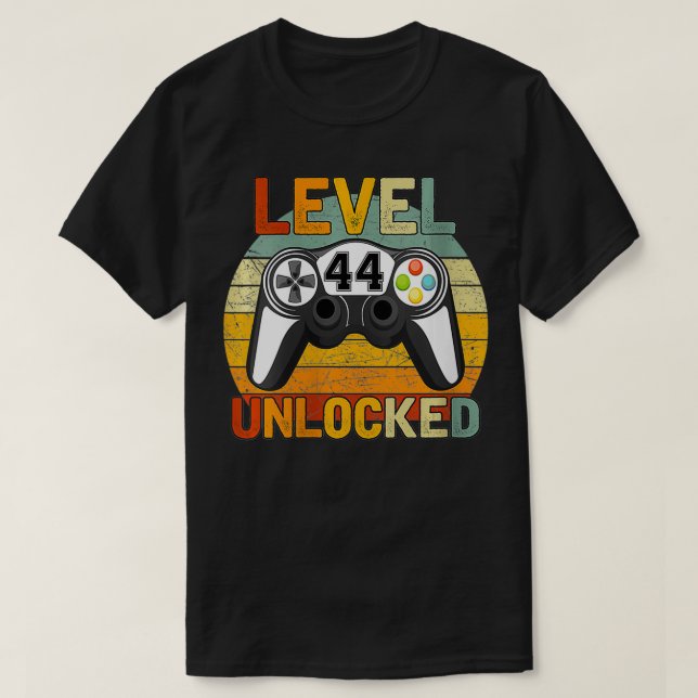 T-shirt Femmes Niveau 44 Déverrouillé 44 Ans Rétro 44ème B (Design devant)