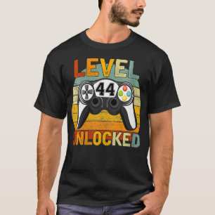 T-shirt Femmes Niveau 44 Déverrouillé 44 Ans Rétro 44ème B