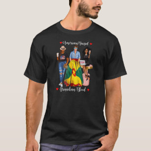 T-shirt Femmes Noir Grenade Patrimoine Demi-Américain Demi