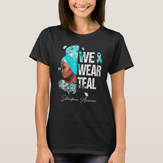 T-shirt Femmes noires Nous portons une sensibilisation Tur (Devant)