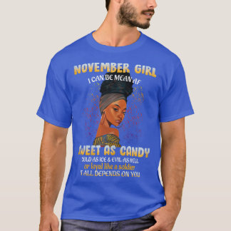 T-shirt Femmes Novembre Fille Sweet Comme Candy Black Femm