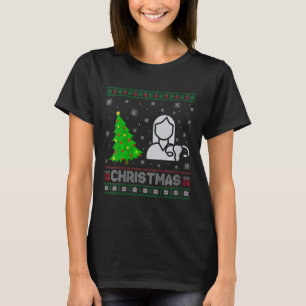 T-shirt FEMMES Ob Infirmière Xmas Arbre Éclairage Noël lai