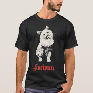 T-shirt Femmes Occulte Lucipurr Gothique Lucifer Satan Cat