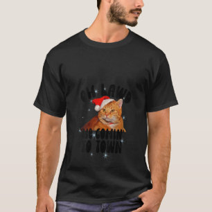 T-shirt FEMMES Oh Lawd He Comin' Chonk Christmas Chat Meme