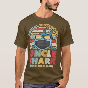 T-shirt Femmes Oncle RequinDistances Sociales, Pour Oncles