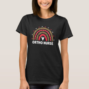 T-shirt Femmes Ortho Infirmière Léopard Arc-en-ciel Femmes