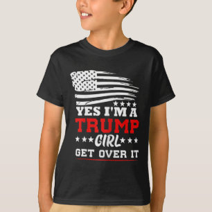 T-shirt Femmes Oui Je Suis Une Fille Trump Passez à Autre