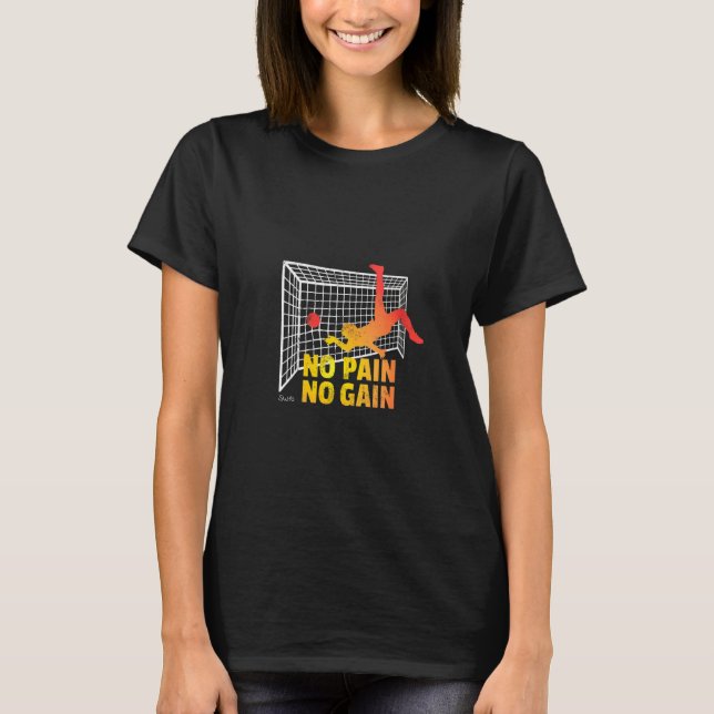 T-shirt Femmes Pas de douleur Pas de gain blanc Football N (Devant)