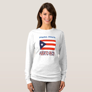 T-shirt Femmes Personnalisées Drapeau Porto Rico et Porto
