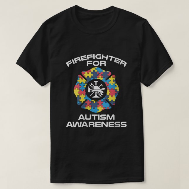 T-shirt Femmes Pompier Autisme Vêtements Meilleur Pompier (Design devant)