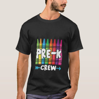 T-shirt Femmes Pré K Crew Mignonne École Maternelle Crayon