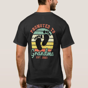 T-shirt Femmes Promues À Grand-Mère Est 2023 Grand-Mère Gr