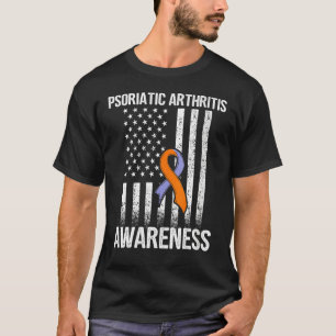 T-shirt Femmes Psa Psoriatic Arthrite Usa Drapeau Guerrier