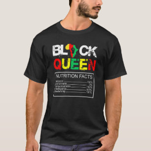 T-shirt Femmes Reine noire Faits nutritionnels Filles Drôl