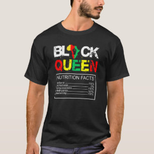 T-shirt Femmes Reine noire Faits nutritionnels Filles Drôl