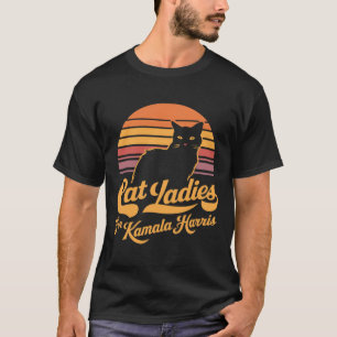 T-shirt Femmes rétro Kamala Harris Chat Lady