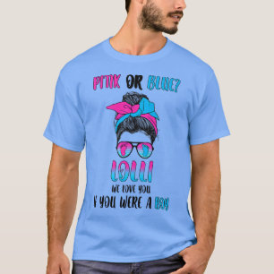 T-shirt Femmes rose ou bleu lolli sexe révéler la fête