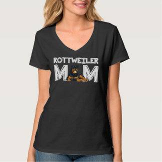 T-shirt FEMMES Rottweiler Maman Fête des mères Rottweiler