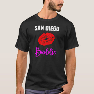 T-shirt Femmes San Diego Lips Ville San Diego Baddie