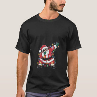 T-shirt Femmes Santa Dabbing Noël Lumières Filles Garçons