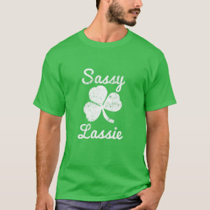 T-shirt Femmes Sassy Lassie Jour de la Saint Patrick migno