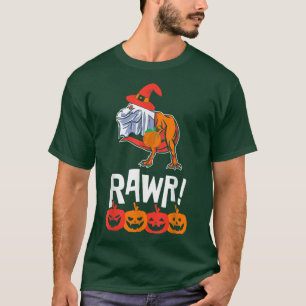 T-shirt FEMMES Scary Halloween Éffrayant TRex Tyrannosauru