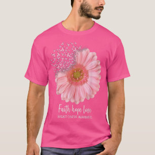 T-shirt Femmes Sensibilisation au cancer du sein Tournesol