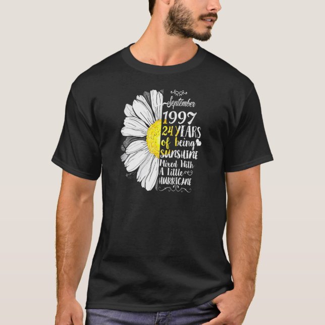 T-shirt Femmes Septembre Filles 1997 24e anniversaire 24 a (Devant)