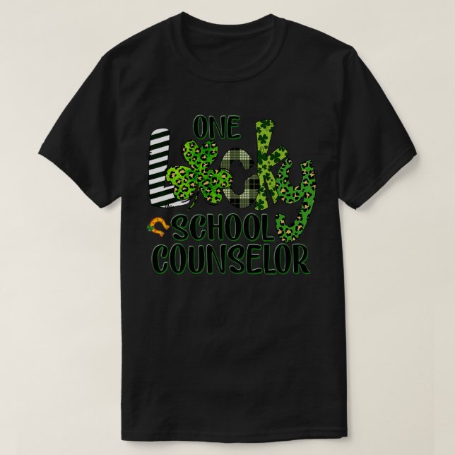 T-shirt Femmes Shamrock Une Lucky School Counselor St (Design devant)