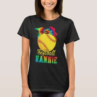 T-shirt Femmes Softball Nannie Tie Dye Softball Mère