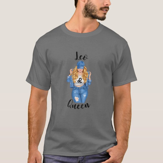 T-shirt Femmes Streetwise Leo Queen Blonde Queen Diva Birt (Devant)