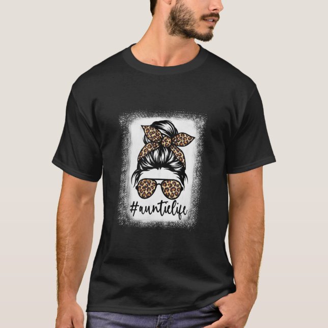T-shirt Femmes Tante Vie Bleached Chemise Tante Vie Leopar (Devant)