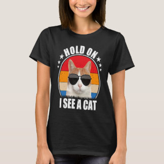 T-shirt Femmes Tenez, je vois un chat Personne Chat Chaton