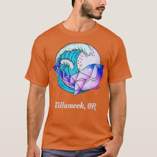 T-shirt Femmes Tillamook OU Japonais Peinture Orca géométr